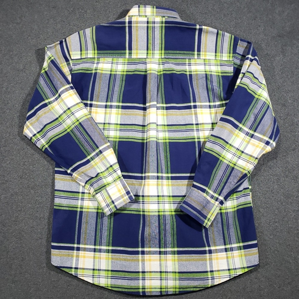 Wrangler Twenty X Western Shirt Mens Medium Blue Plaid Long Sleeve Button Down - Picture 5 of 10